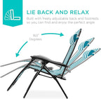 Best Choice Products Set of 2 Adjustable Steel Mesh Zero Gravity Lounge Chair - Image 3