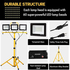 22000 Lumen Work Lights with Stand, 3 Head Portable LED Work Light, with - Image 5