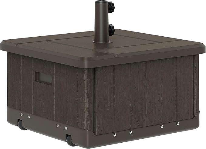 Outsunny 3-in-1 Outdoor Umbrella Base, Coffee End Table, Planter Box by Outsunny
