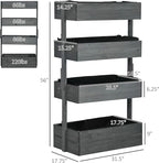 Outsunny Vertical 4 Tier Raised Garden Bed, Wooden Planter Box, Self-Draining - Image 7