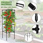 3 Pack Tomato Cages, Square Tomato Plant Stakes Support Cages Trellis - Image 2