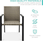 Best Choice Products Set of 2 Stackable Outdoor Wicker Dining Chairs - Image 3