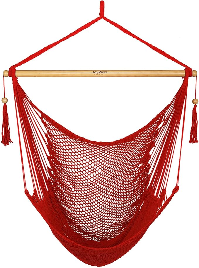 JoyView Hammock Chair with Spreader Bar Caribbean Hammock Swing Chair 300 LBS by JoyView