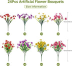 Alupssuc 24 Bundles Artificial Flowers - Image 2