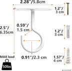 NACETURE Ceiling Hooks Heavy Duty 2 Pack - Image 8