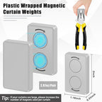 18pcs Outdoor Curtain Weights, Plastic Wrapped Magnetic Drapery Weights - Image 2