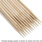 Bamboo Plant Stakes, HAINANSTRY Wood Plant Supports, Natural Bamboo Sticks - Image 3