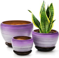 SOUJOY Set of 3 Ceramic Flower Pots, Gardening Plant Pot by SOUJOY
