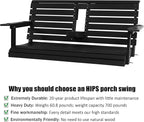 Poly Lumber 2-Seat Porch Swing, HIPS 4.5-Feet Bench Swing - Image 3