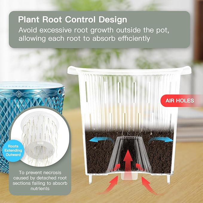 QCQHDU Self Watering Hanging Pots, 2 Pack 5.7 Inch Hanging Planters - Image 5