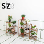 Uneedem Wood Plant Stand Indoor Outdoor Corner Plant Shelf Stand, 5 Tiered 10 - Image 5