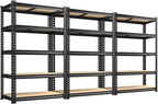 REIBII 2400LBS Storage Shelves 5 Tier Garage Shelving Heavy Duty Adjustable by REIBII