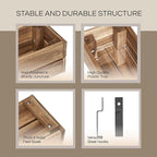 Wooden Planter Box, Storage Box 17”L x6”W x5.5”H - Image 4