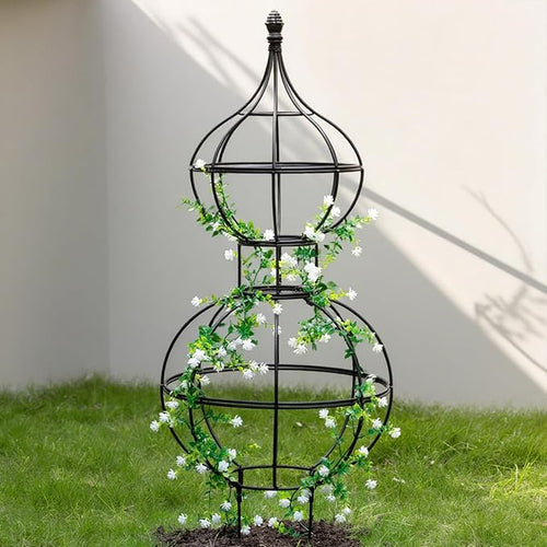 47"x17" Metal Obelisk Trellis for Climbing Plants | Unique Outdoor Support for by Goooxim