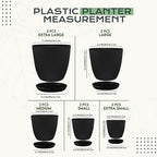 Utopia Home - Plant Pots Indoor - 7/6.6/6/5.3/4.8 Inches Home Decor Flower Pots - Image 2