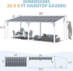 AECOJOY 20' x 8' White Outdoor Gazebo - Image 5