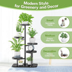 iDavosic.ly 5 Tier Plant Stand Indoor Outdoor, Tiered Corner Plant Stands - Image 6