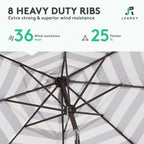 JEAREY 9FT Outdoor Patio Umbrella Outdoor Table Umbrella - Image 5