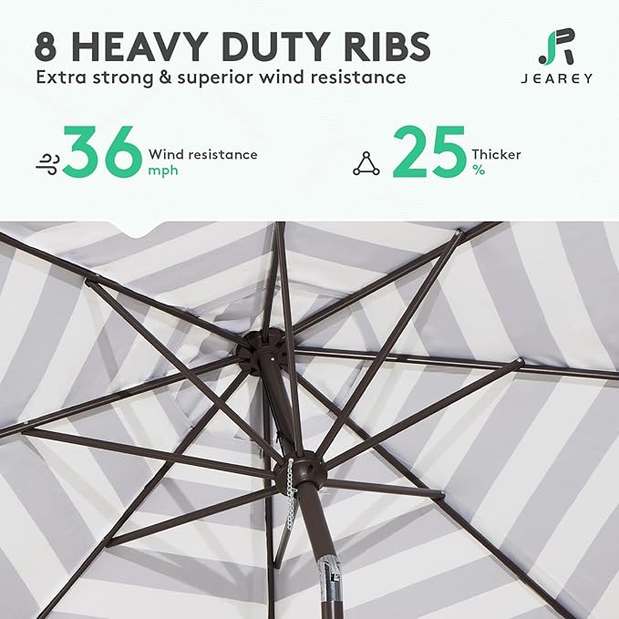 JEAREY 9FT Outdoor Patio Umbrella Outdoor Table Umbrella - Image 5