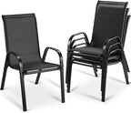 MAMIZO Patio Dining Chairs, Stackable All Weather Teslin Chair, Heavy Duty by MAMIZO