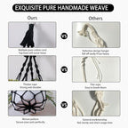 Artilady Black Plant Hanger Macrame Hanging Planter - Image 4