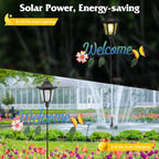 Lewondr Solar Garden Lights Butterfly, 36.6 Inch Solar Lamp Post Light - Image 3