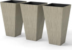 Outsunny Tall Planters for Outdoor Plants Set of 3, 28 in Taper Planters by Outsunny