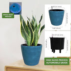 Dexceder 11x10 Inches Self Watering Planter Indoor Outdoor, Inner Pot Design - Image 3