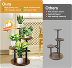GEEBOBO 3 Tier Plant Stand Indoor, Metal Wood Plant Stands - Image 4
