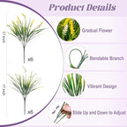 Artificial Faux Plants for Outdoor Spring Decoration, Fake Flowers Shrubs UV - Image 2