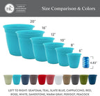 The HC Companies 12 Inch Eclipse Round Planter Pots - Image 7