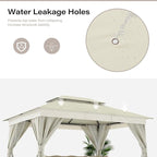 LAUSAINT HOME Semi-Permanent Outdoor Patio Gazebo 10'x13', Heavy Duty Party - Image 7