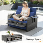 VINGLI Patio Daybed, Wicker Outdoor Daybed - Image 7