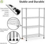 Xcity Storage Shelves, 4 Tier Heavy Duty Metal Shelving Unit, 1600 LBS Capacity - Image 3