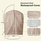 Miztli Hammock Chair with Hanging Chair Cover – Max 500 Lbs, Steel Spreader Bar - Image 3