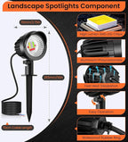MEIKEE 15W RGB Landscape Lights 12V 24V Low Voltage Landscape Lighting RGBW - Image 9