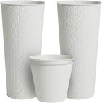 Worth 2 Pack 28" Tall Narrow Metal Planter by WORTH