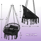 Macrame Hammock Hanging Swinging Chair - Image 5