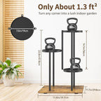 LASZOLA Black 3 Tier Plant Stand Indoor Heavy Duty Metal Planter Flower Holder - Image 7