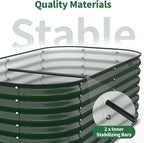 Kesfitt Raised Garden Bed Outdoor, Galvanized Steel Metal Raised Bed Planter - Image 7