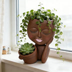 Face Double Plant Pot - Image 6