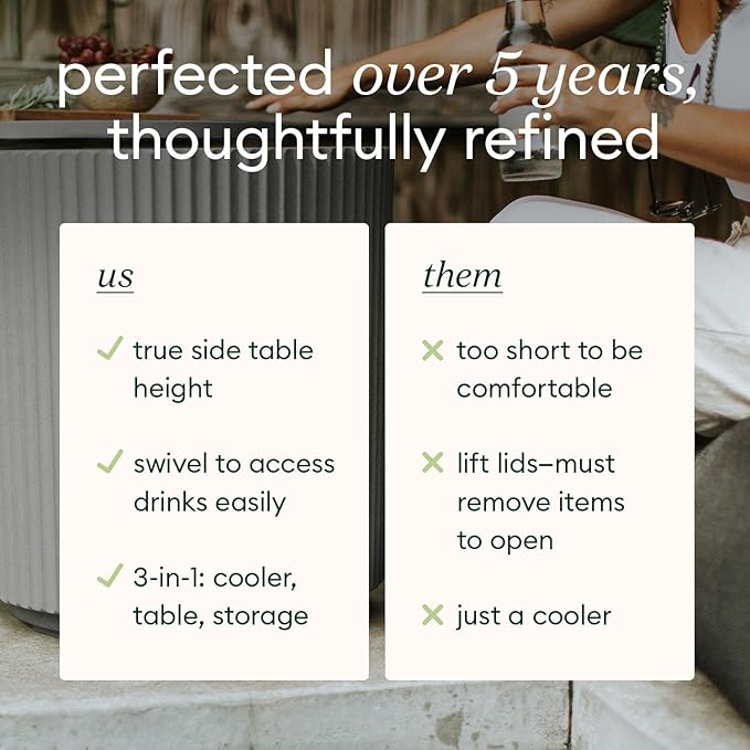 Veradek Outdoor Cooler Side Table - 2 in 1 - Designed - Image 8