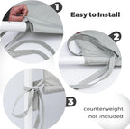 17x6.8 Ft Universal Pergola Replacement Canopy, Outdoor Canopy Shade Cover - Image 4