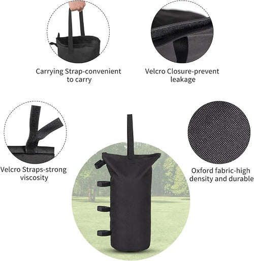 4 Pack Sand Bags for Canopy, Pop up Canopy Tent Weights SandBags for Outdoor Use - Image 2