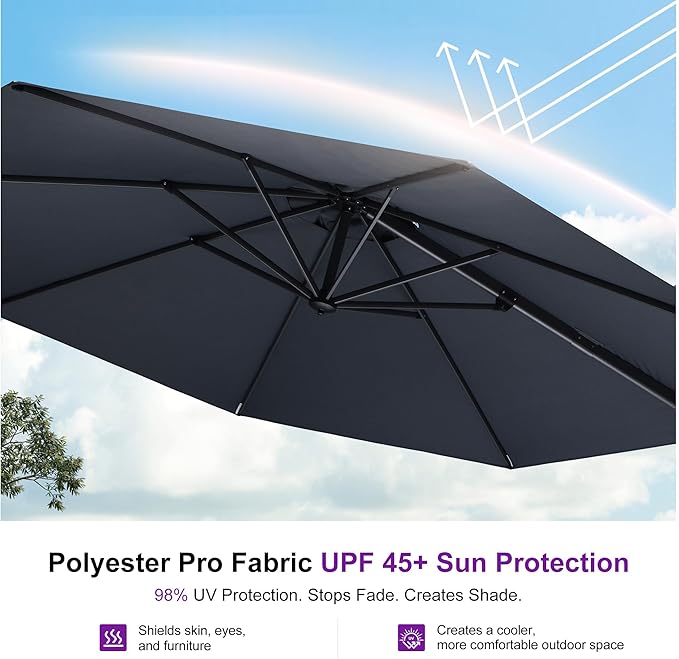 PURPLE LEAF 10 Feet Patio Umbrella - Image 7