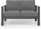 Solaste Outdoor Loveseat Aluminum Patio Furniture Sofa, All-Weather Metal - Image 7