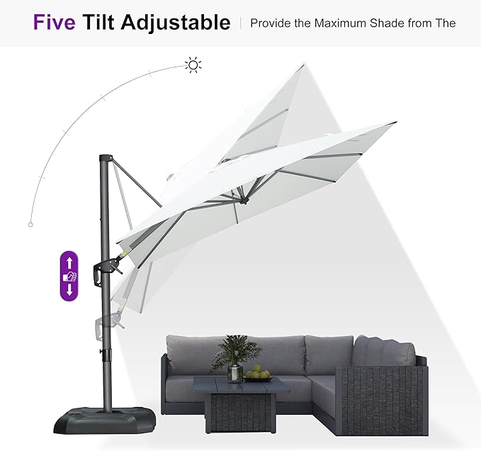 PURPLE LEAF 9'×9' Patio Umbrella - Image 8