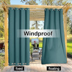 NICETOWN 2 Panels Outdoor Patio Curtains Extra Long Drapes 108 L - Image 3