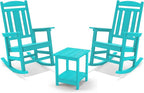 LUE BONA Outdoor Rocking Chairs Set of 4, HDPS Porch Rocker - Image 8