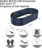 Galvanized Metal Planter Raised Garden Bed Kit - Image 2